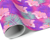 エキゾチックなフラミンゴ：熱帯ピンクのヴィンテージ。 ラッピングペーパー (ロールコーナー)
