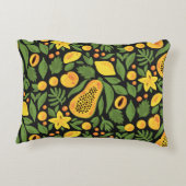 エキゾチックなフルーツカラフル：夏のシームレス アクセントクッション (裏面)