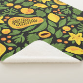 エキゾチックなフルーツカラフル：夏のシームレス シェルパブランケット (3/4)