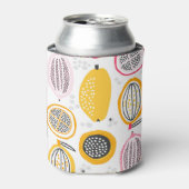 エキゾチックなフルーツ手描き：ヴィンテージ夏 缶クーラー (缶正面)