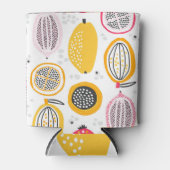 エキゾチックなフルーツ手描き：ヴィンテージ夏 缶クーラー (正面)