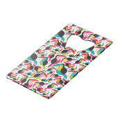 エキゾチックなブラジルのtoucan鳥の背景 クレジットカード栓抜き (裏面アングル)