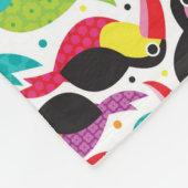 エキゾチックなブラジルのtoucan鳥の背景 フリースブランケット (角)