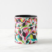 エキゾチックなブラジルのtoucan鳥の背景 マグカップ (中央)