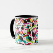 エキゾチックなブラジルのtoucan鳥の背景 マグカップ (正面左)