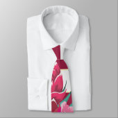 エキゾチックなブルゴーニュのストライプの花 ネクタイ (タイ)