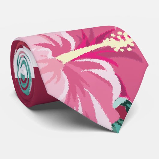 エキゾチックなブルゴーニュのストライプの花 ネクタイ (ロール)