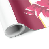 エキゾチックなブルゴーニュストライプのフローラ ラッピングペーパー (ロールコーナー)