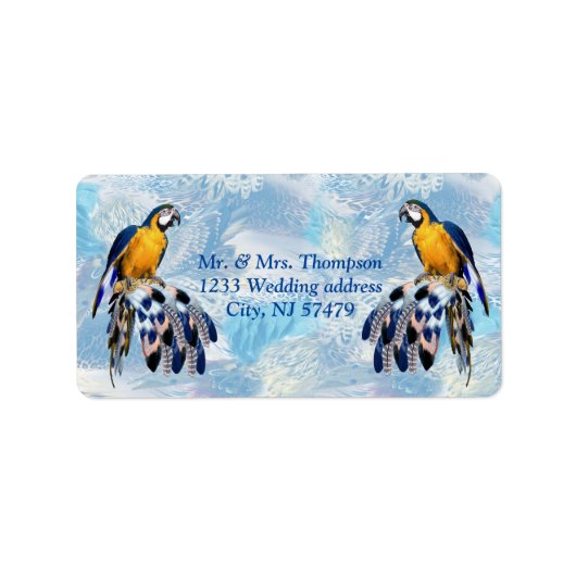 エキゾチックなブルードリームキャッチャー固定 ラベル (正面)