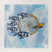 エキゾチックなブルードリームキャッチャー玩具 ジグソーパズル (横)