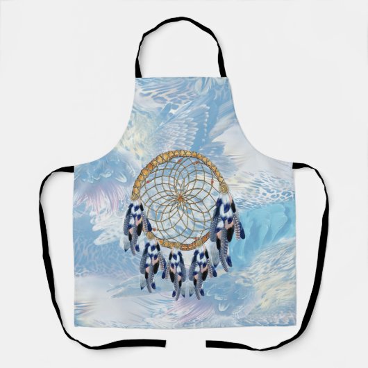 エキゾチックなブルードリームキャッチャー エプロン (正面)