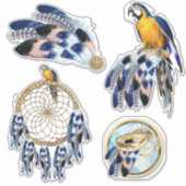 エキゾチックなブルードリームキャッチャー シール (正面)