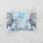 エキゾチックなブルードリーム捕手カップルのシャワー 招待状 (内部)