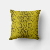 エキゾチックなヘビの模様 |黄色 クッション (裏面)