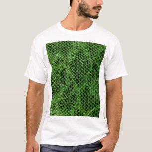 エキゾチックなヘビの肌の背景 Tシャツ
