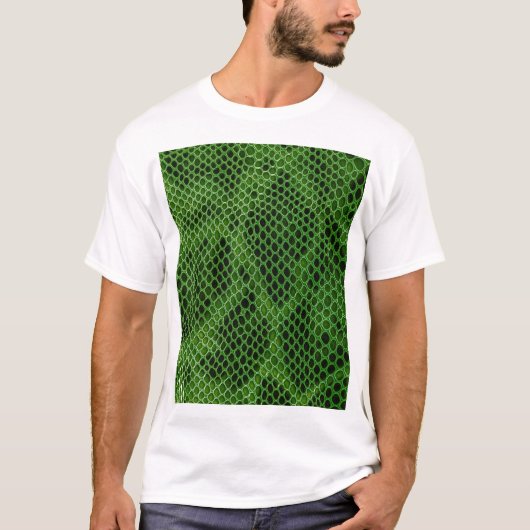 エキゾチックなヘビの肌の背景 Tシャツ (正面)
