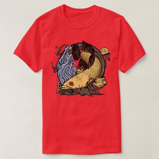 エキゾチックなヘビ頭の魚 Tシャツ (デザイン正面)