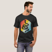 エキゾチックなペットの蛇の爬虫類ヘビ Tシャツ (正面フル)
