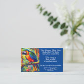 エキゾチックなペットバードオウムCockatooショップ販売Etsy 名刺 (スタンド正面)