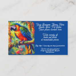 エキゾチックなペットバードオウムCockatooショップ販売Etsy 名刺