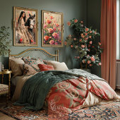 エキゾチックなボホガールオンアホースフローラフォークアート 薄葉紙