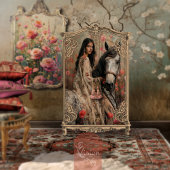 エキゾチックなボホガールオンアホースフローラフォークアート 薄葉紙