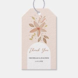 エキゾチックなボホテラコッタフローラウォータカラー ギフトタグ