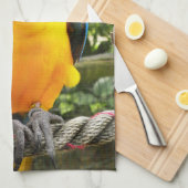 エキゾチックなマカオパロット キッチンタオル (四つ折り)