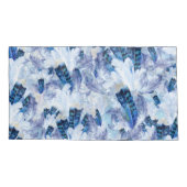 エキゾチックなミックスブルーバードフェザープリント 枕カバー (裏面-左)