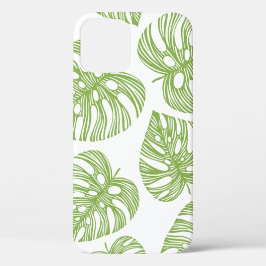 エキゾチックなヤシと熱帯トレンディーのシームレスなパターン Case-Mate iPhoneケース (裏面)