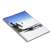 エキゾチックなヤシの木とパラダイスビーチ ノートブック (右側)