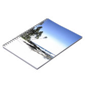 エキゾチックなヤシの木とパラダイスビーチ ノートブック (左側)