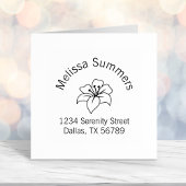 エキゾチックなユリの花のアーチアドレス セルフインキングスタンプ