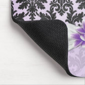 エキゾチックなラベンダープルメリアダマスクマウスパッド マウスパッド (コーナー)