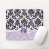 エキゾチックなラベンダープルメリアダマスクマウスパッド マウスパッド (マウス)