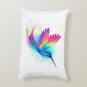 エキゾチックなレインボーハミングバード アクセントクッション (裏面(縦))