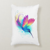 エキゾチックなレインボーハミングバード アクセントクッション (正面(垂直))