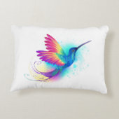 エキゾチックなレインボーハミングバード アクセントクッション (裏面)