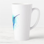 エキゾチックなレインボーハミングバード カフェラテマグ (右)