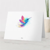 エキゾチックなレインボーハミングバード カード (裏面)