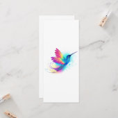 エキゾチックなレインボーハミングバード カード (正面/裏面インサイチュ)