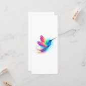 エキゾチックなレインボーハミングバード カード (正面/裏面インサイチュ)