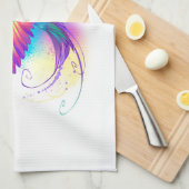 エキゾチックなレインボーハミングバード キッチンタオル (四つ折り)