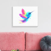 エキゾチックなレインボーハミングバード キャンバスプリント (インサイチュ (リビング))