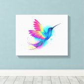 エキゾチックなレインボーハミングバード キャンバスプリント (インサイチュ (ウッドフロア))