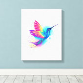 エキゾチックなレインボーハミングバード キャンバスプリント (インサイチュ (ウッドフロア))