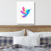 エキゾチックなレインボーハミングバード キャンバスプリント (インサイチュ (寝室))