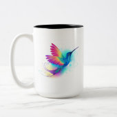 エキゾチックなレインボーハミングバード ツートーンマグカップ (左)