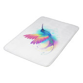 エキゾチックなレインボーハミングバード バスマット (アングル)