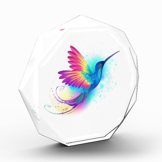 エキゾチックなレインボーハミングバード フォトブロック (左)